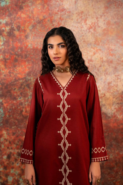 Nishat Linen - 2 Piece - Embroidered Suit - PW23-19