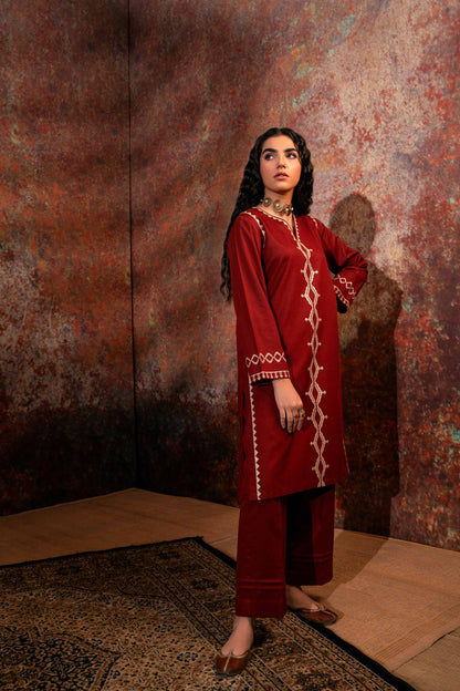 Nishat Linen - 2 Piece - Embroidered Suit - PW23-19