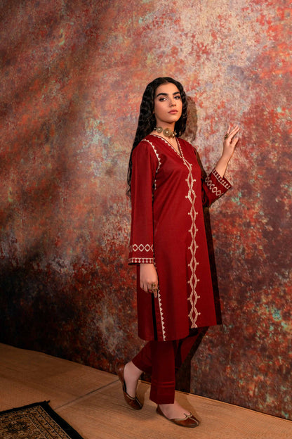 Nishat Linen - 2 Piece - Embroidered Suit - PW23-19