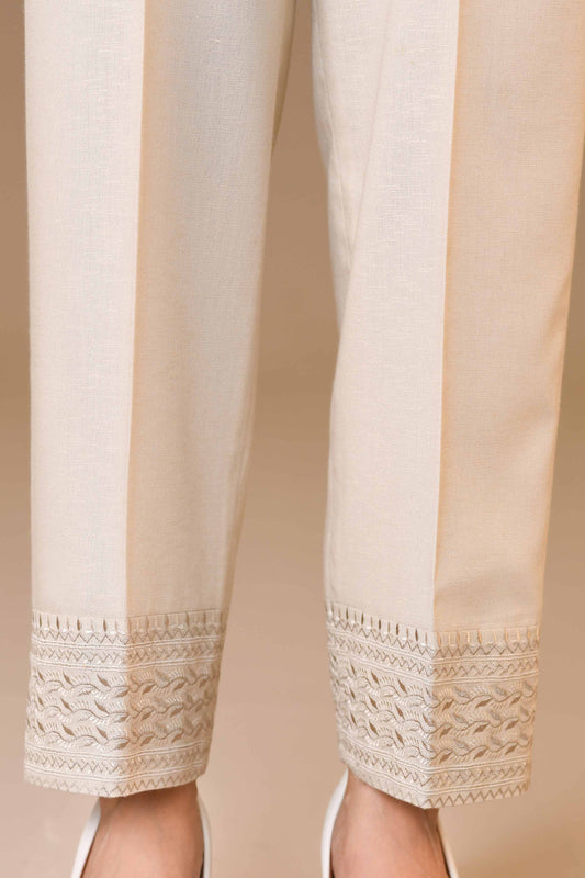 Nishat Linen - Embroidered Trousers - PW23-190