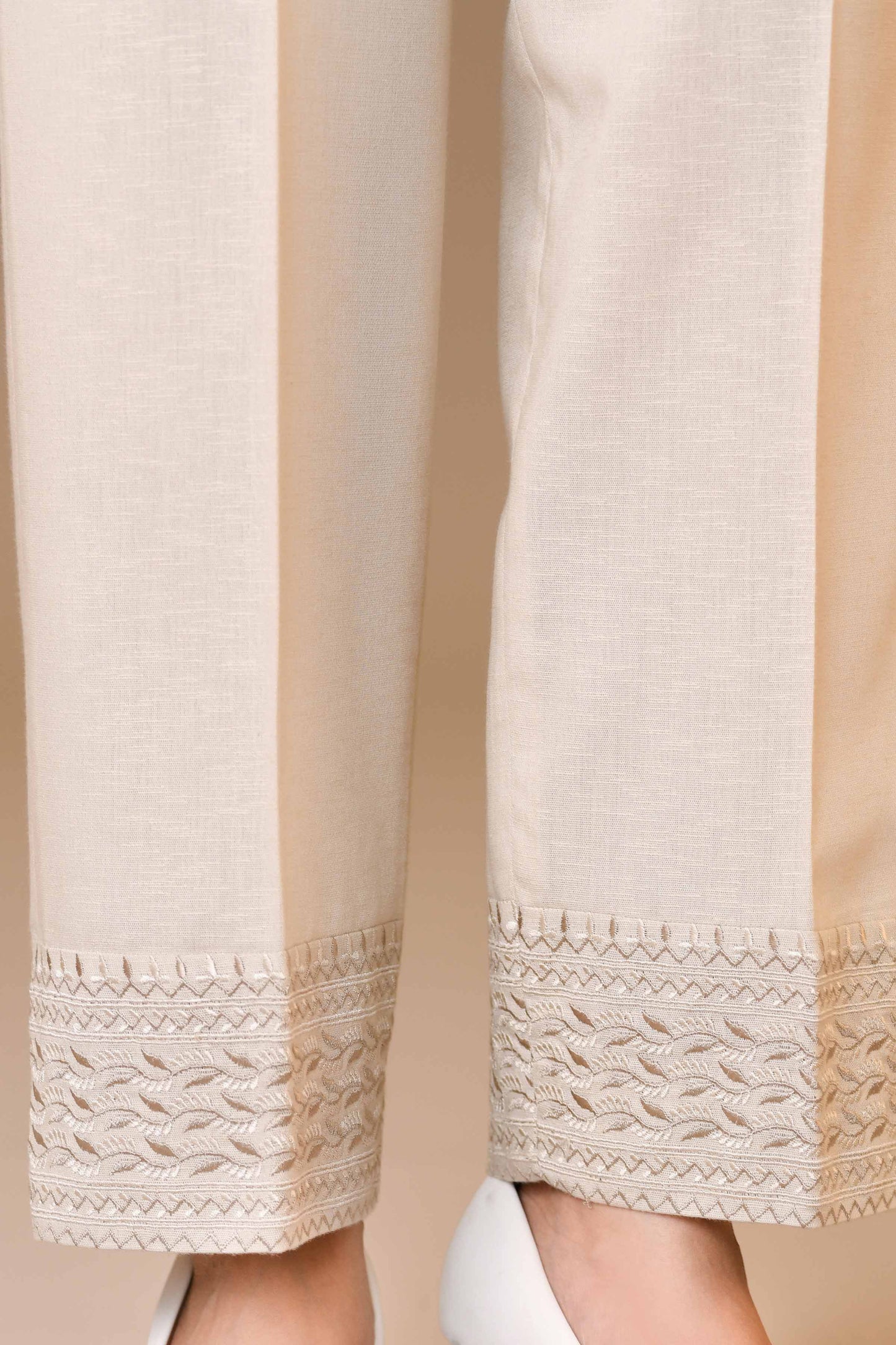 Nishat Linen - Embroidered Trousers - PW23-190