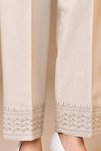 Nishat Linen - Embroidered Trousers - PW23-190
