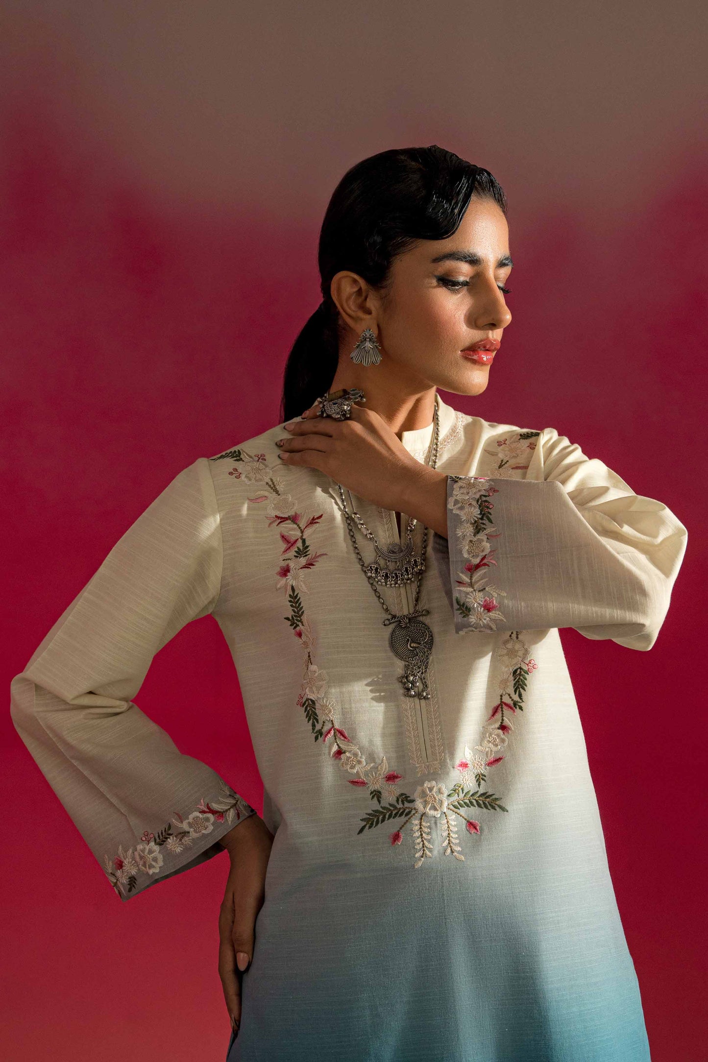 Nishat Linen - 2 Piece - Printed Embroidered Suit - PW23-193