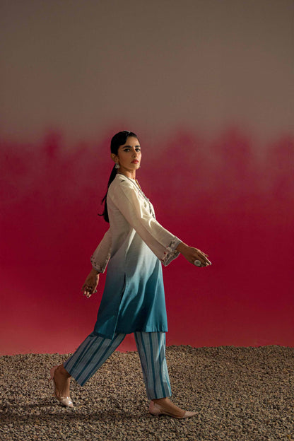 Nishat Linen - 2 Piece - Printed Embroidered Suit - PW23-193