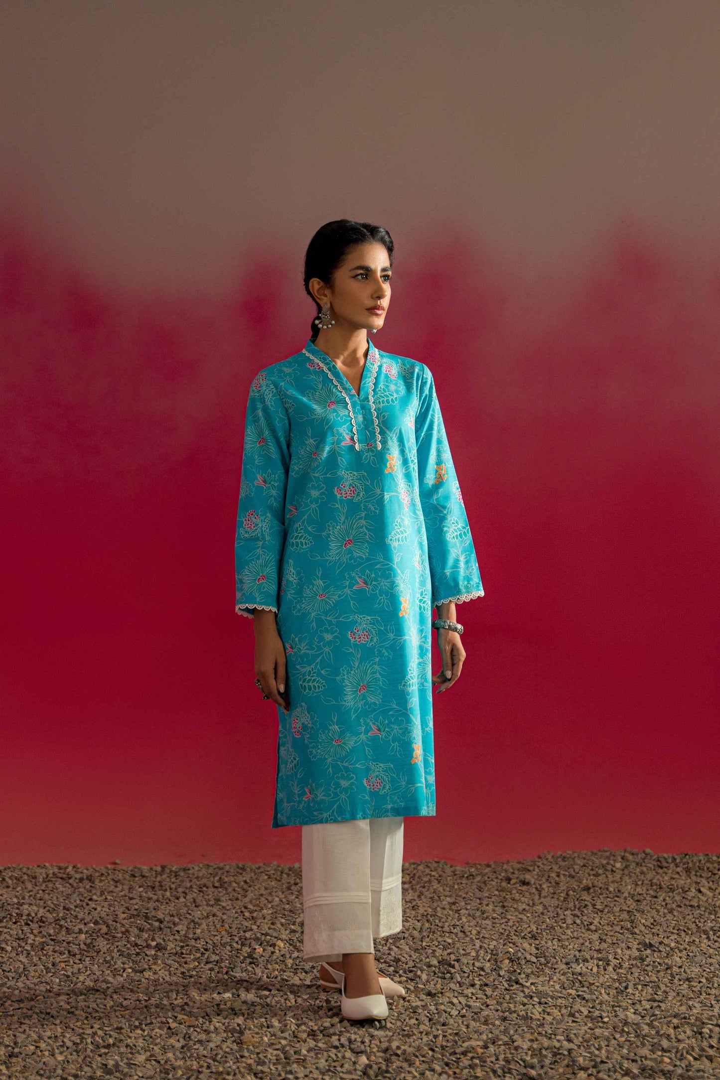 Nishat Linen - Printed Shirt - PW23-198