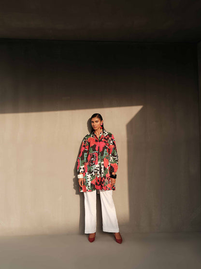 Nishat Linen - Printed Shirt - PW23-202