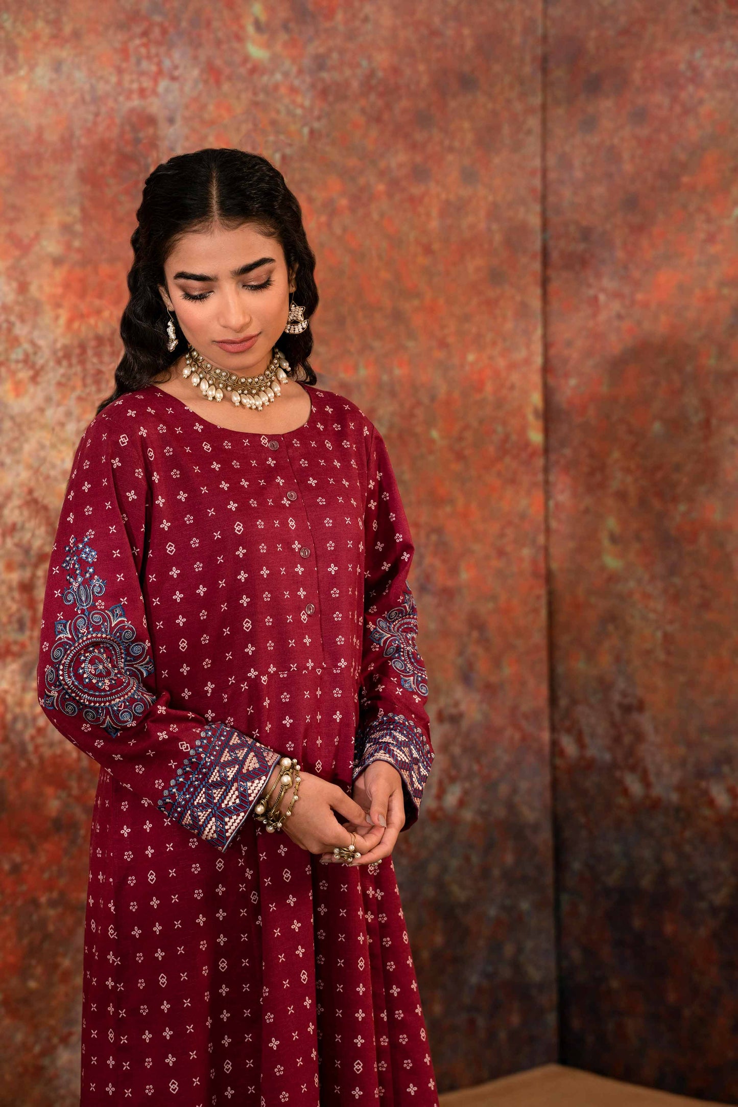 Nishat Linen - 2 Piece - Printed Embroidered Suit - PW23-204