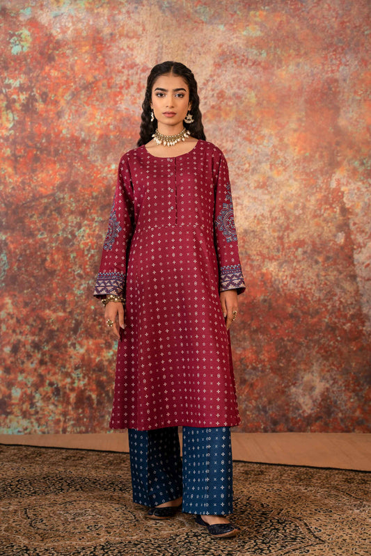Nishat Linen - 2 Piece - Printed Embroidered Suit - PW23-204