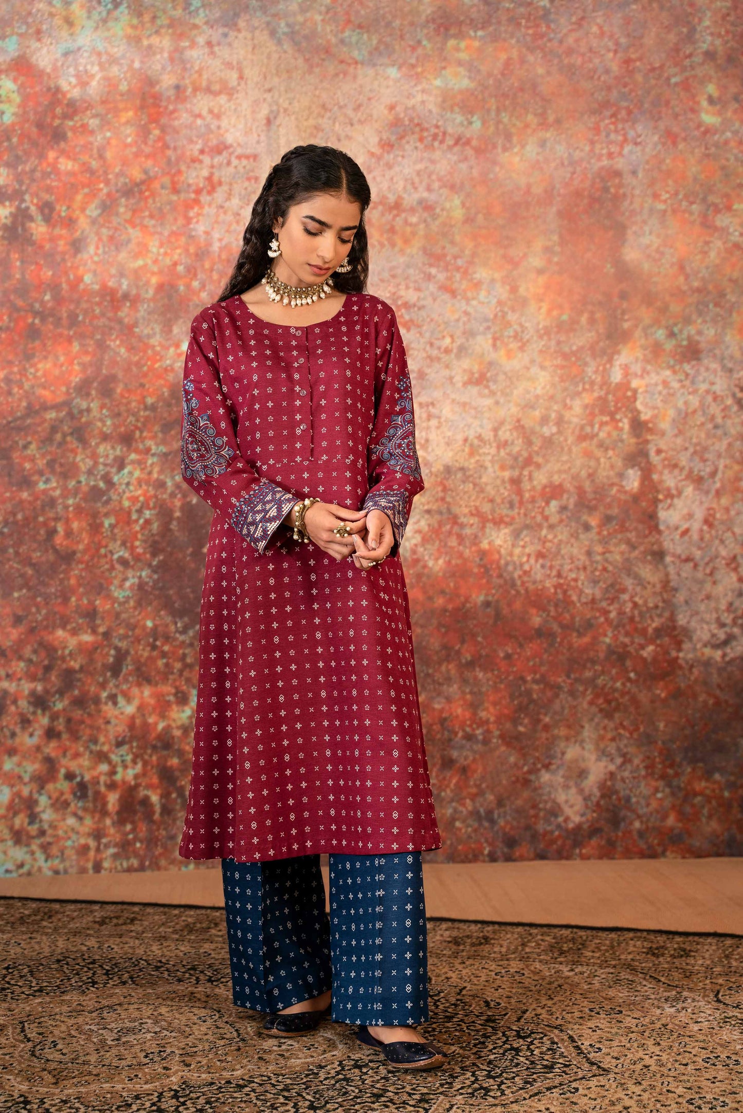 Nishat Linen - 2 Piece - Printed Embroidered Suit - PW23-204