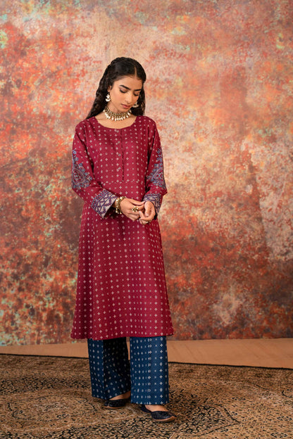 Nishat Linen - 2 Piece - Printed Embroidered Suit - PW23-204