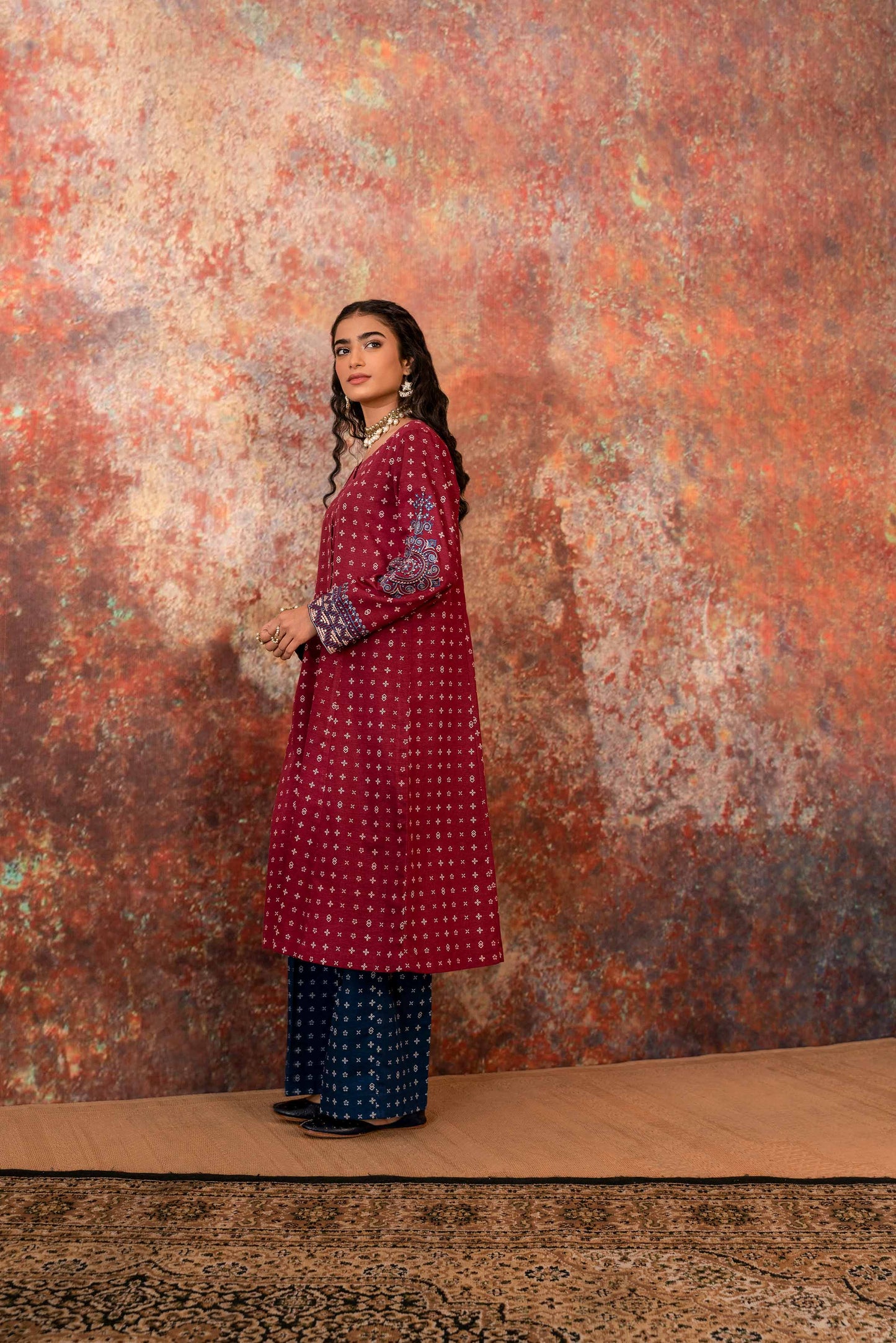 Nishat Linen - 2 Piece - Printed Embroidered Suit - PW23-204