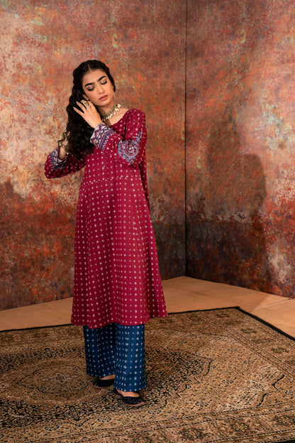 Nishat Linen - 2 Piece - Printed Embroidered Suit - PW23-204