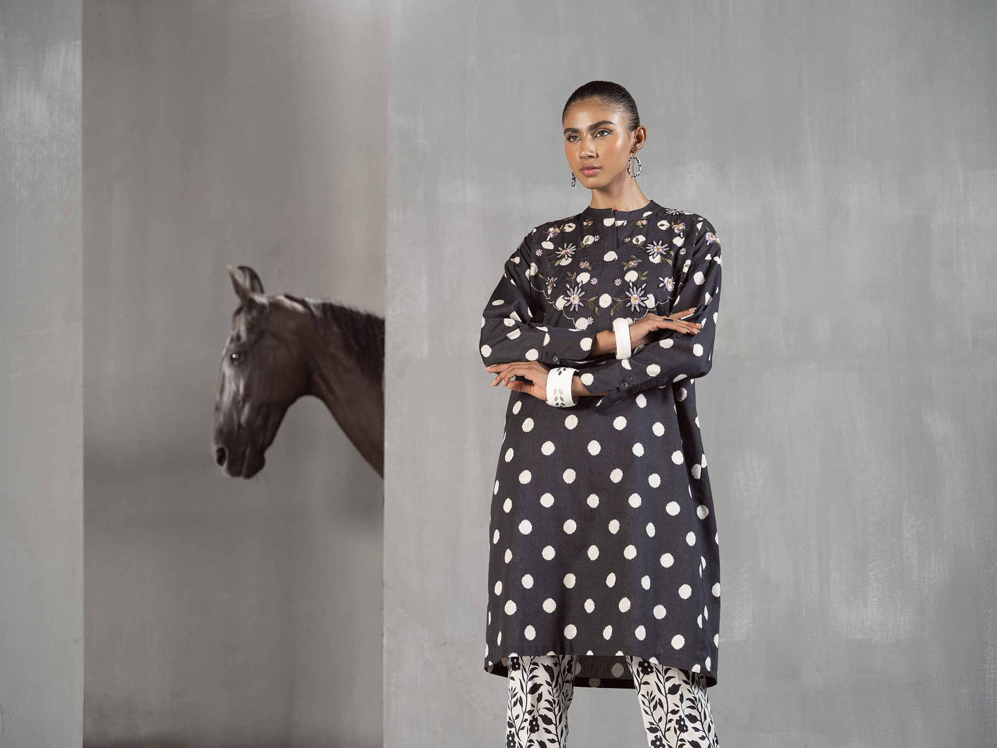 Nishat Linen - 2 Piece - Printed Embroidered Suit - PW23-205