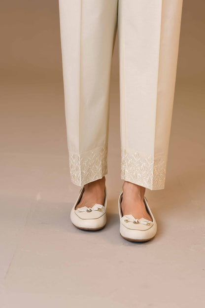 Nishat Linen - Embroidered Trousers - PW23-209