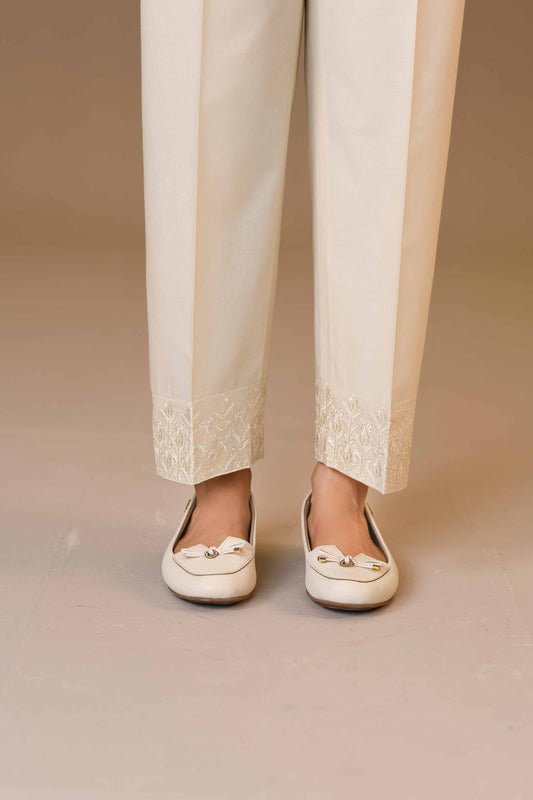 Nishat Linen - Embroidered Trousers - PW23-209