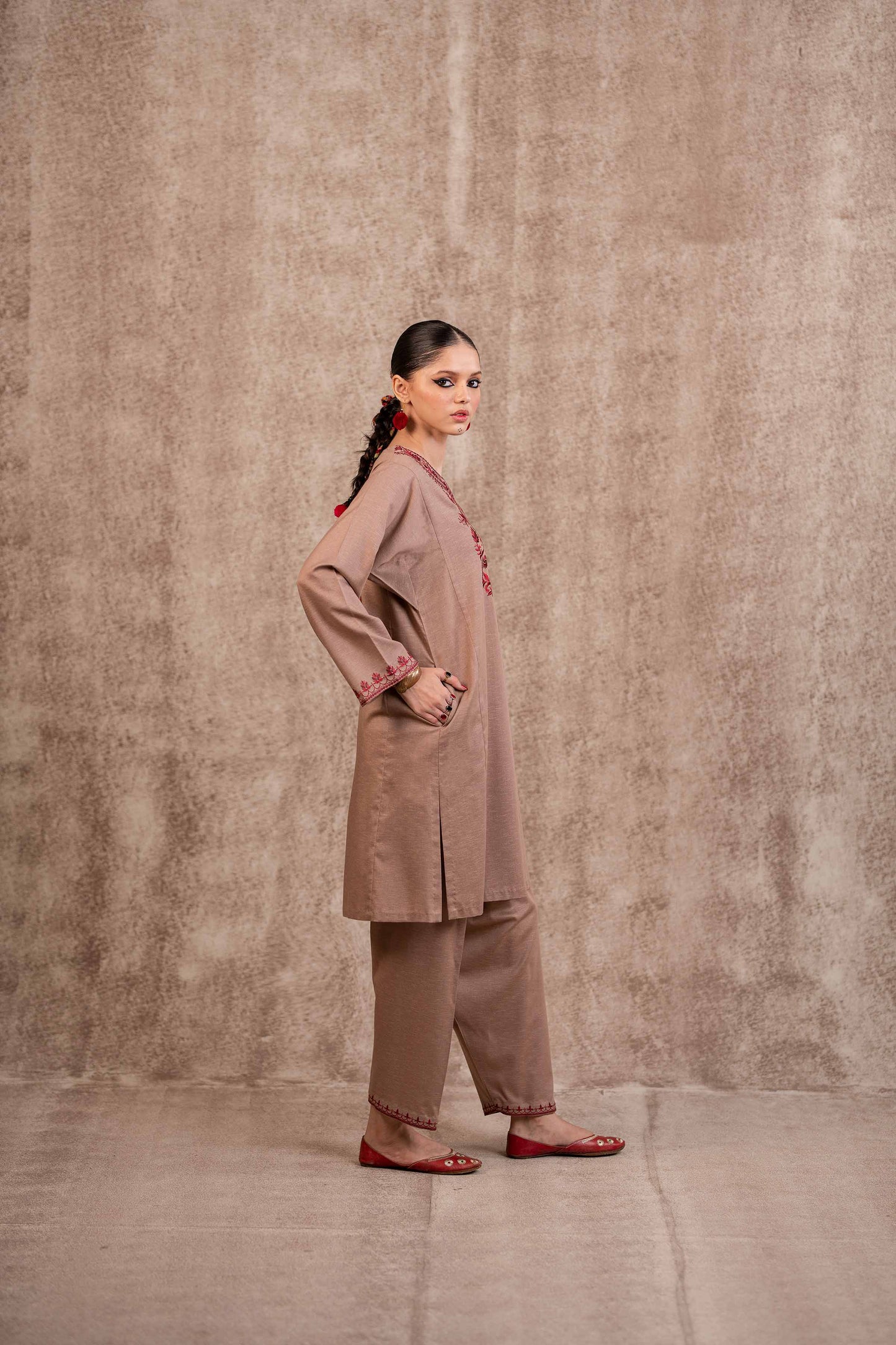 Nishat Linen - 2 Piece - Embroidered Suit - PW23-21