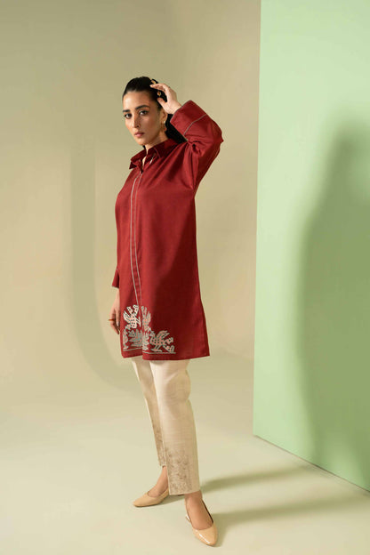Nishat Linen - Embroidered Shirt - PW23-216
