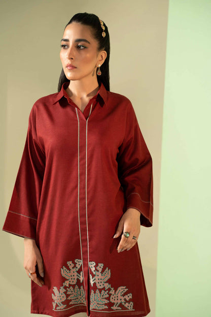 Nishat Linen - Embroidered Shirt - PW23-216
