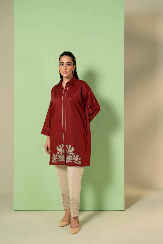Nishat Linen - Embroidered Shirt - PW23-216