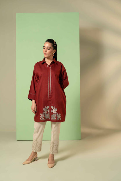Nishat Linen - Embroidered Shirt - PW23-216