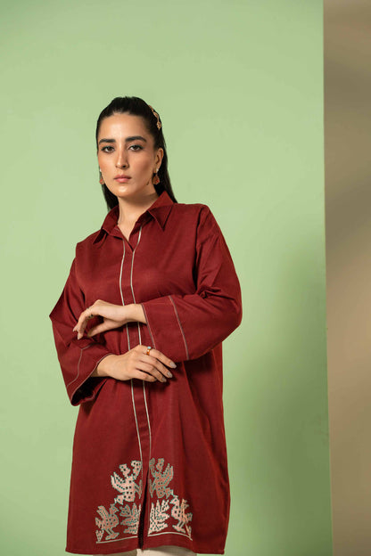 Nishat Linen - Embroidered Shirt - PW23-216