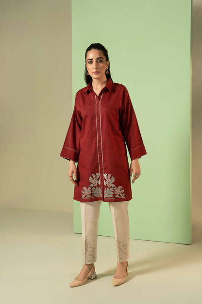 Nishat Linen - Embroidered Shirt - PW23-216
