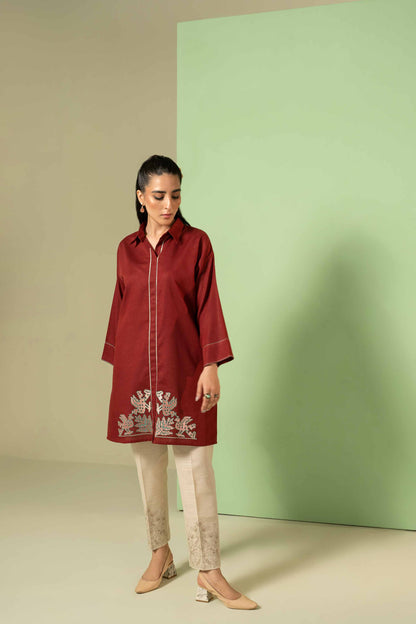 Nishat Linen - Embroidered Shirt - PW23-216