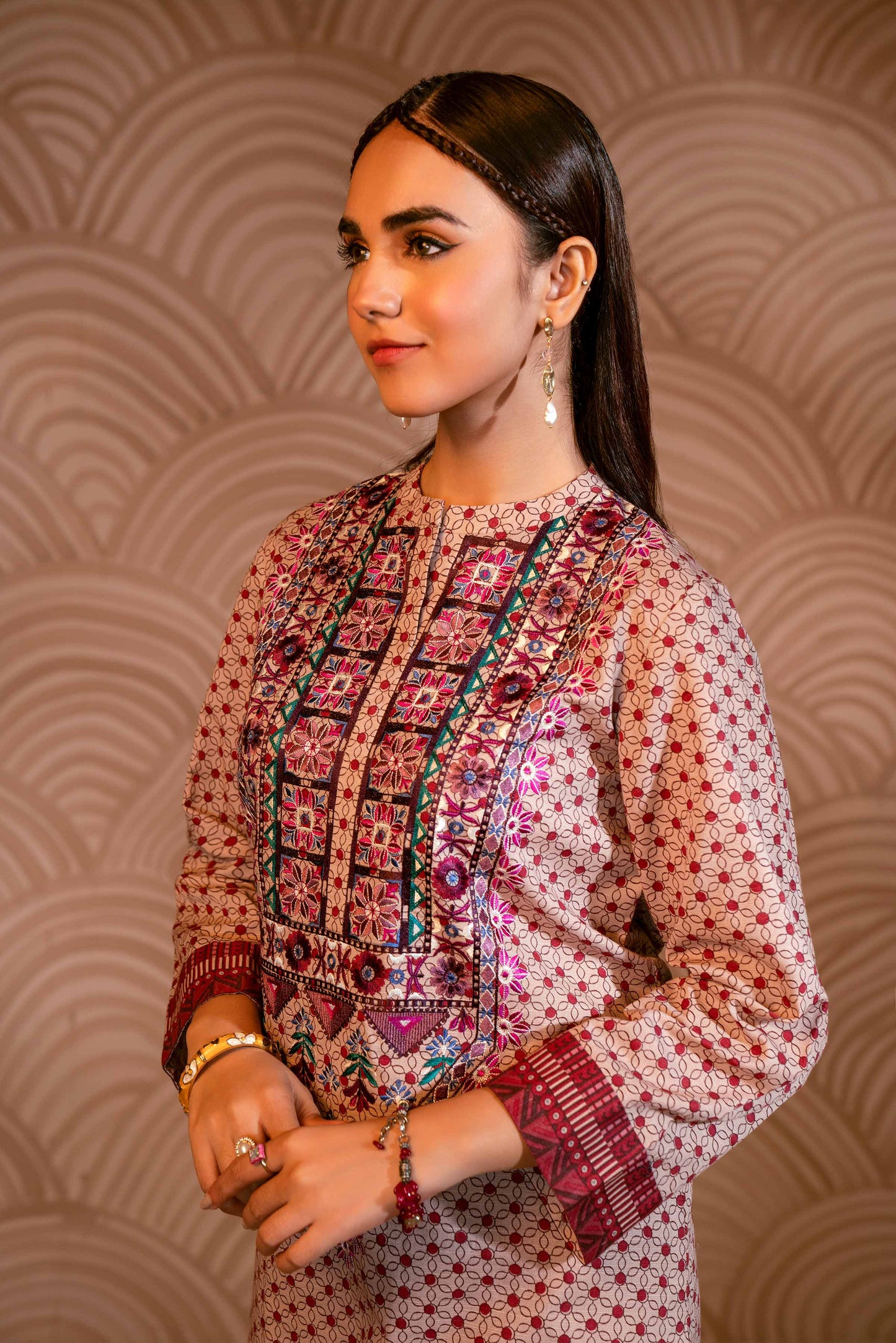 Nishat Linen - 2 Piece - Printed Embroidered Suit - PW23-217