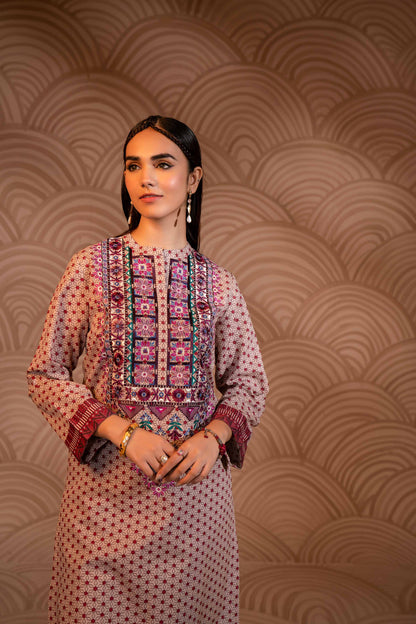 Nishat Linen - 2 Piece - Printed Embroidered Suit - PW23-217
