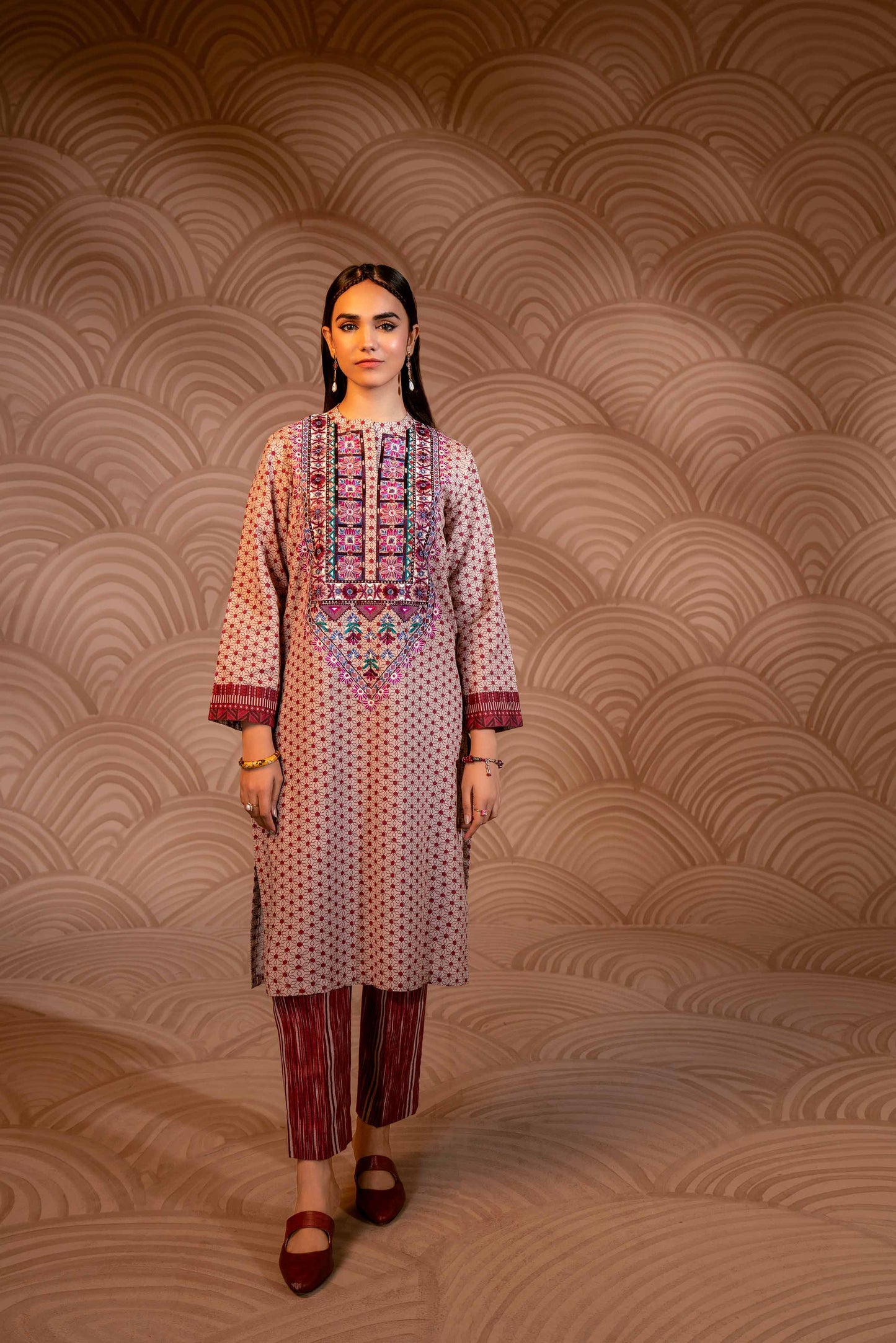 Nishat Linen - 2 Piece - Printed Embroidered Suit - PW23-217