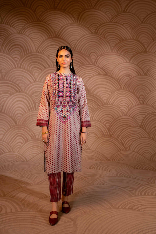 Nishat Linen - 2 Piece - Printed Embroidered Suit - PW23-217