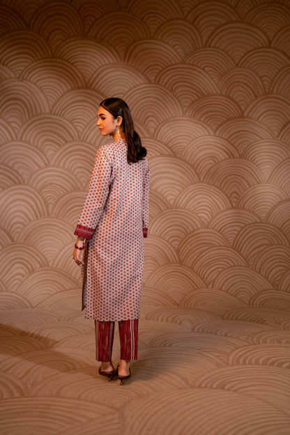 Nishat Linen - 2 Piece - Printed Embroidered Suit - PW23-217