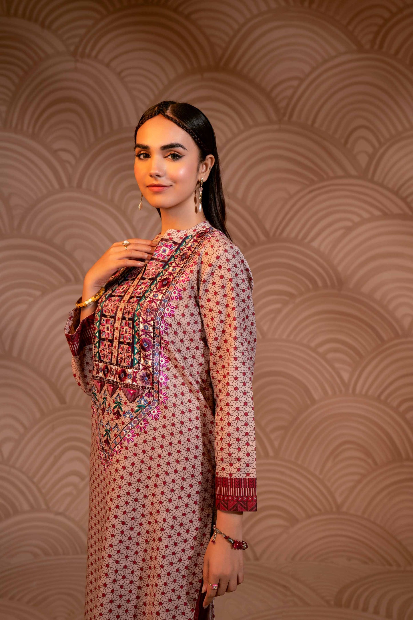Nishat Linen - 2 Piece - Printed Embroidered Suit - PW23-217