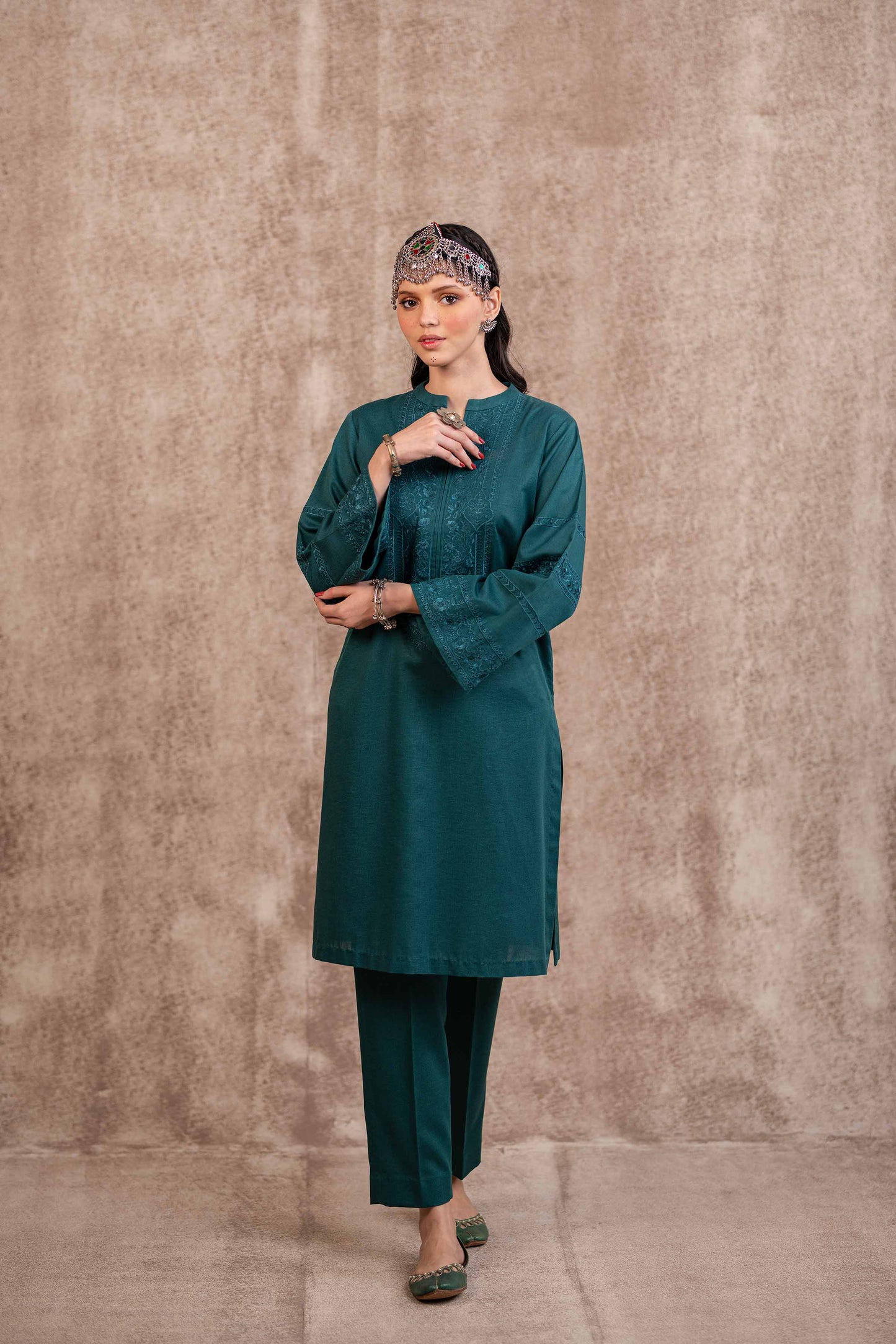 Nishat Linen - 2 Piece - Embroidered Suit - PW23-22