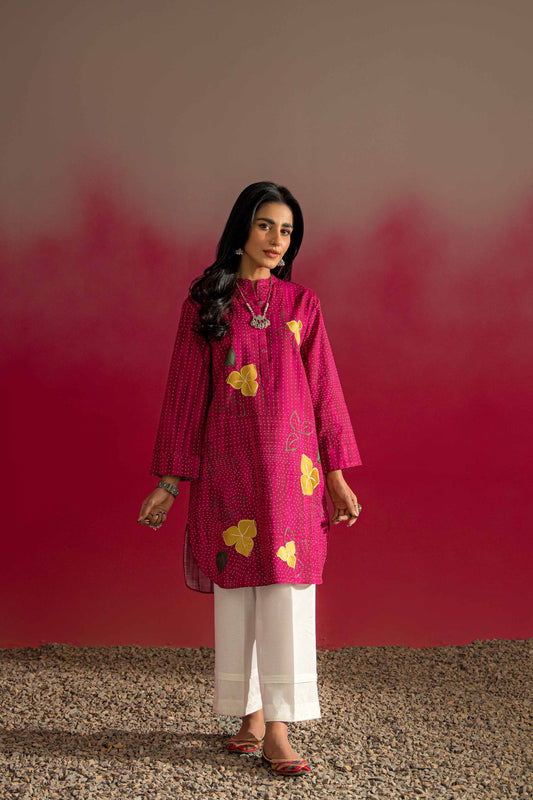 Nishat Linen - Printed Embroidered Shirt - PW23-221