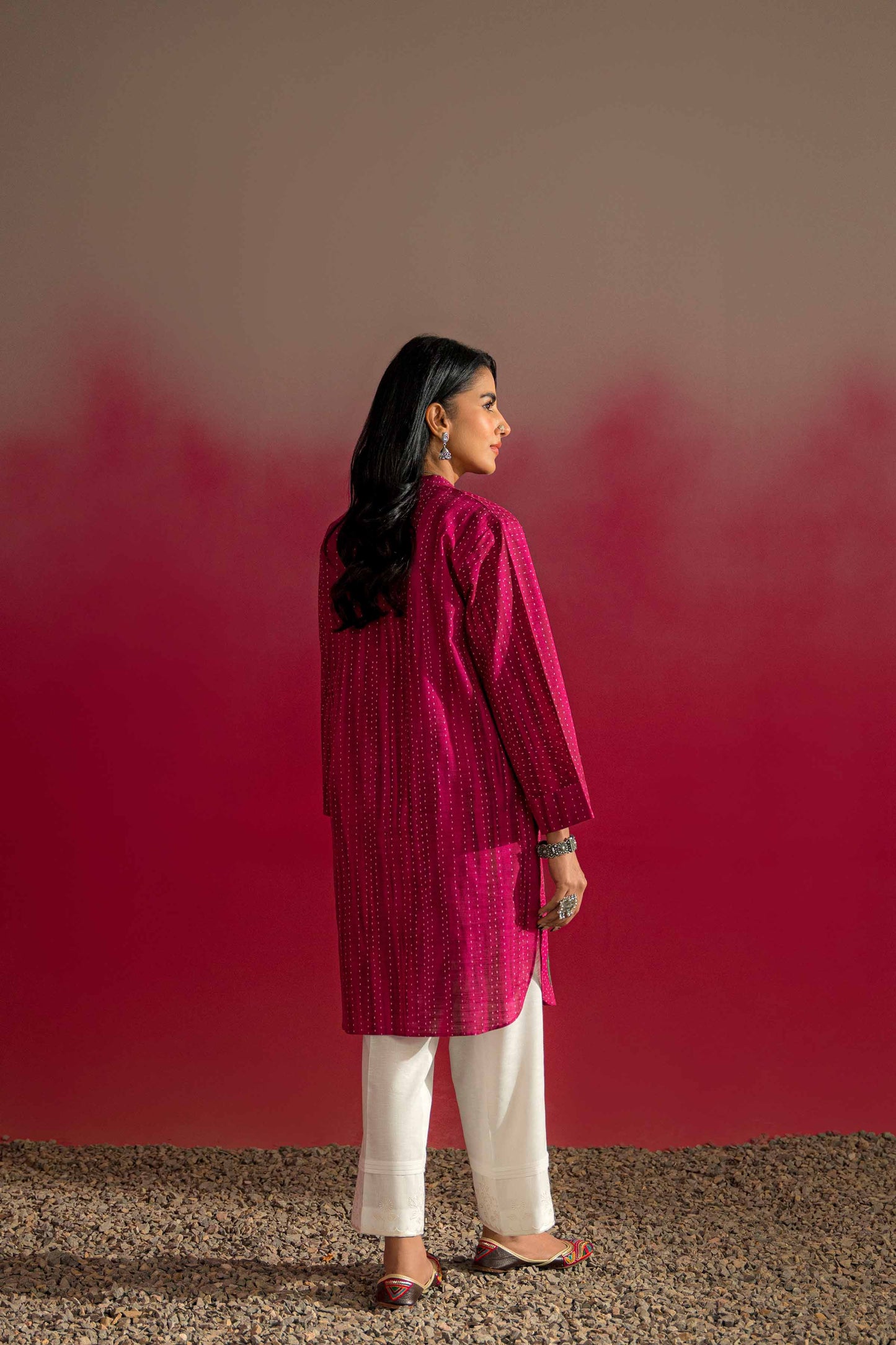 Nishat Linen - Printed Embroidered Shirt - PW23-221