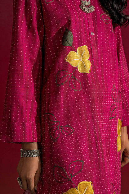 Nishat Linen - Printed Embroidered Shirt - PW23-221