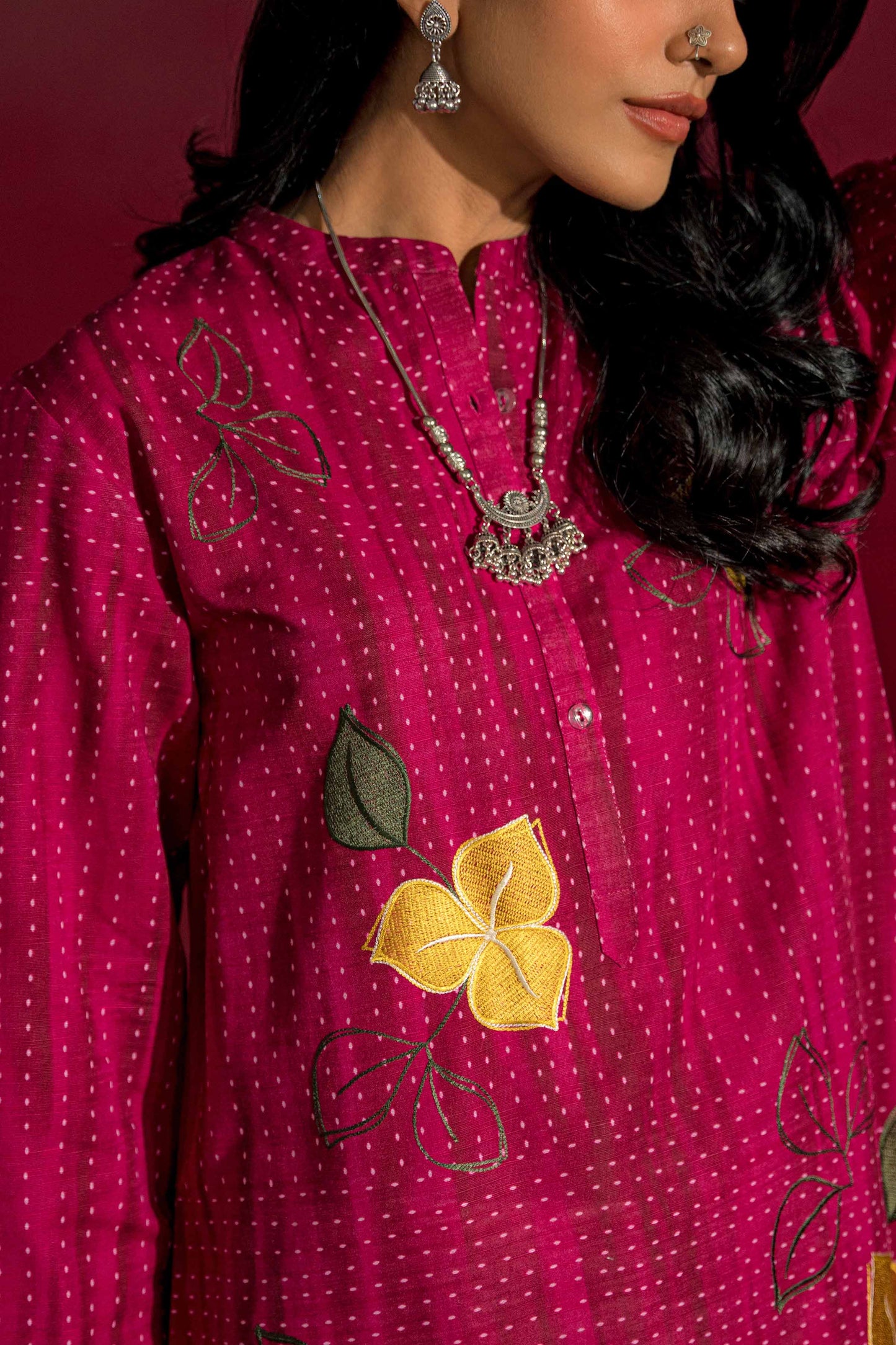 Nishat Linen - Printed Embroidered Shirt - PW23-221