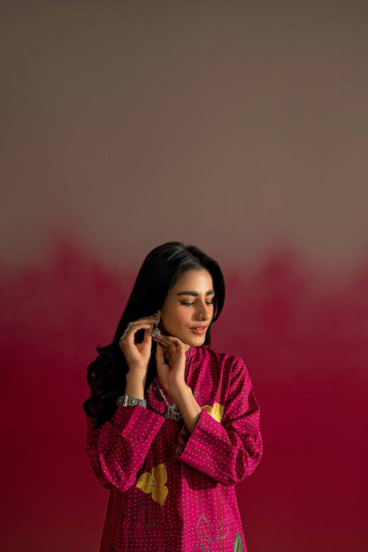 Nishat Linen - Printed Embroidered Shirt - PW23-221