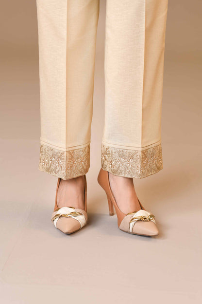 Nishat Linen - Embroidered Trousers - PW23-223