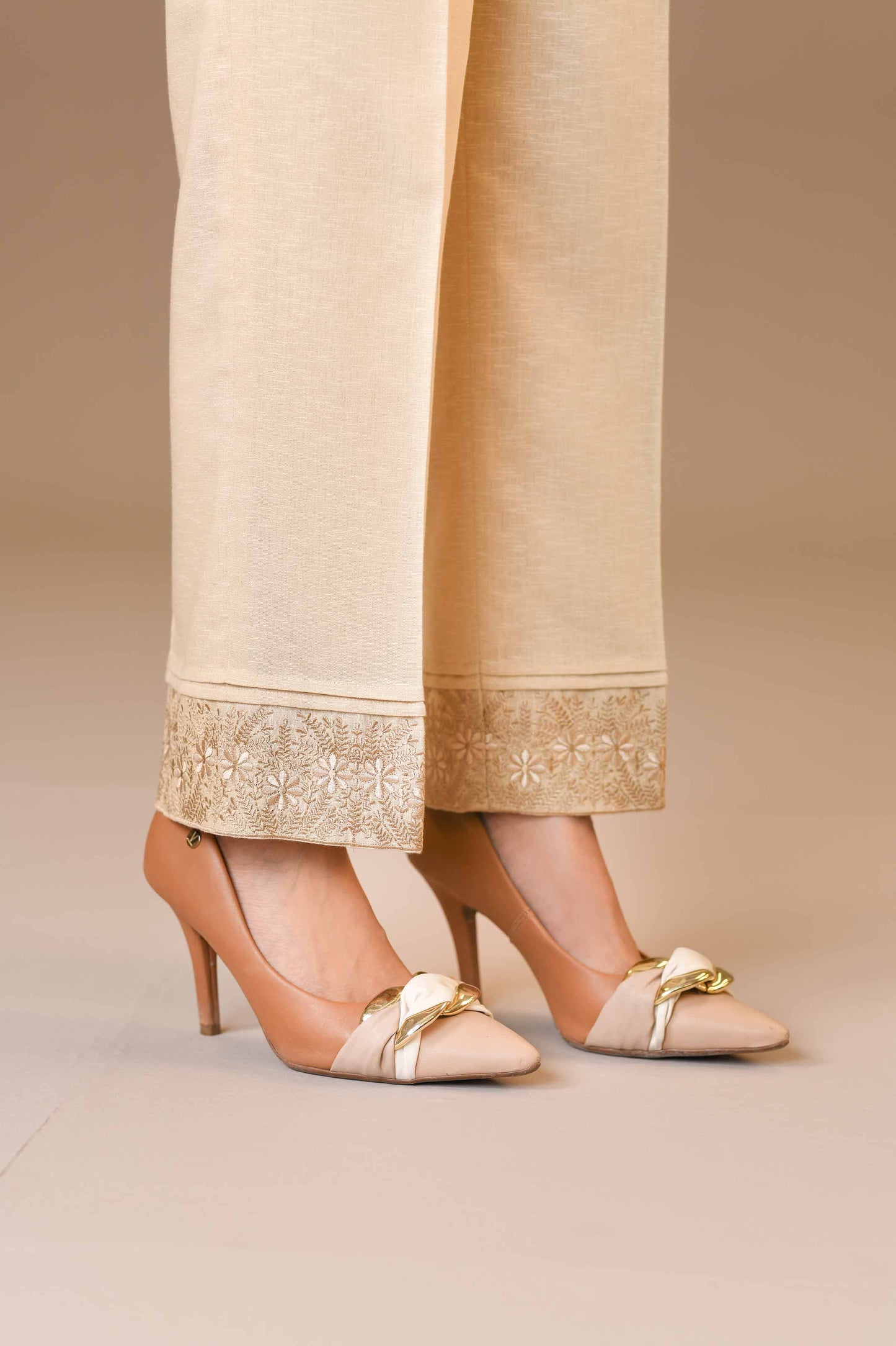 Nishat Linen - Embroidered Trousers - PW23-223