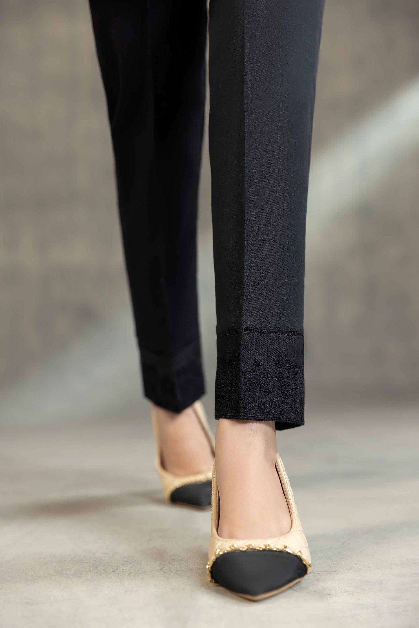 Nishat Linen - Embroidered Trousers - PW23-224
