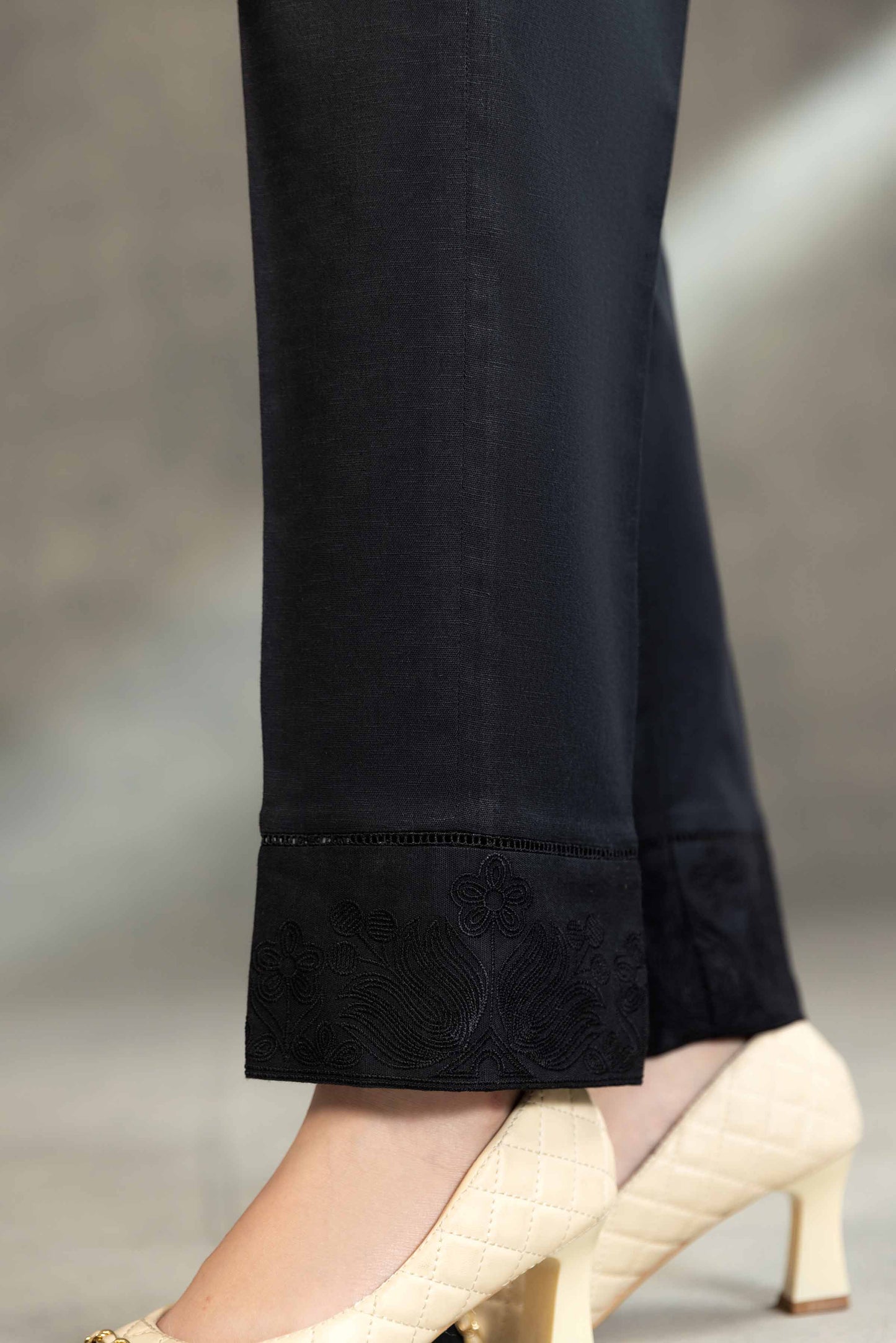 Nishat Linen - Embroidered Trousers - PW23-224