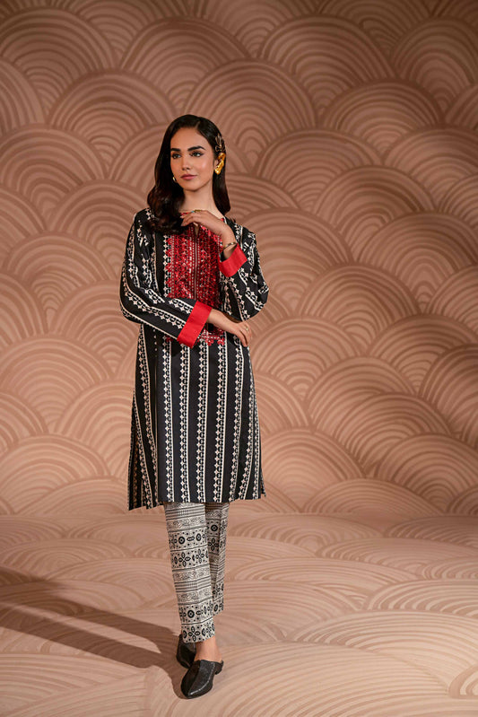 Nishat Linen - 2 Piece - Printed Embroidered Suit - PW23-227