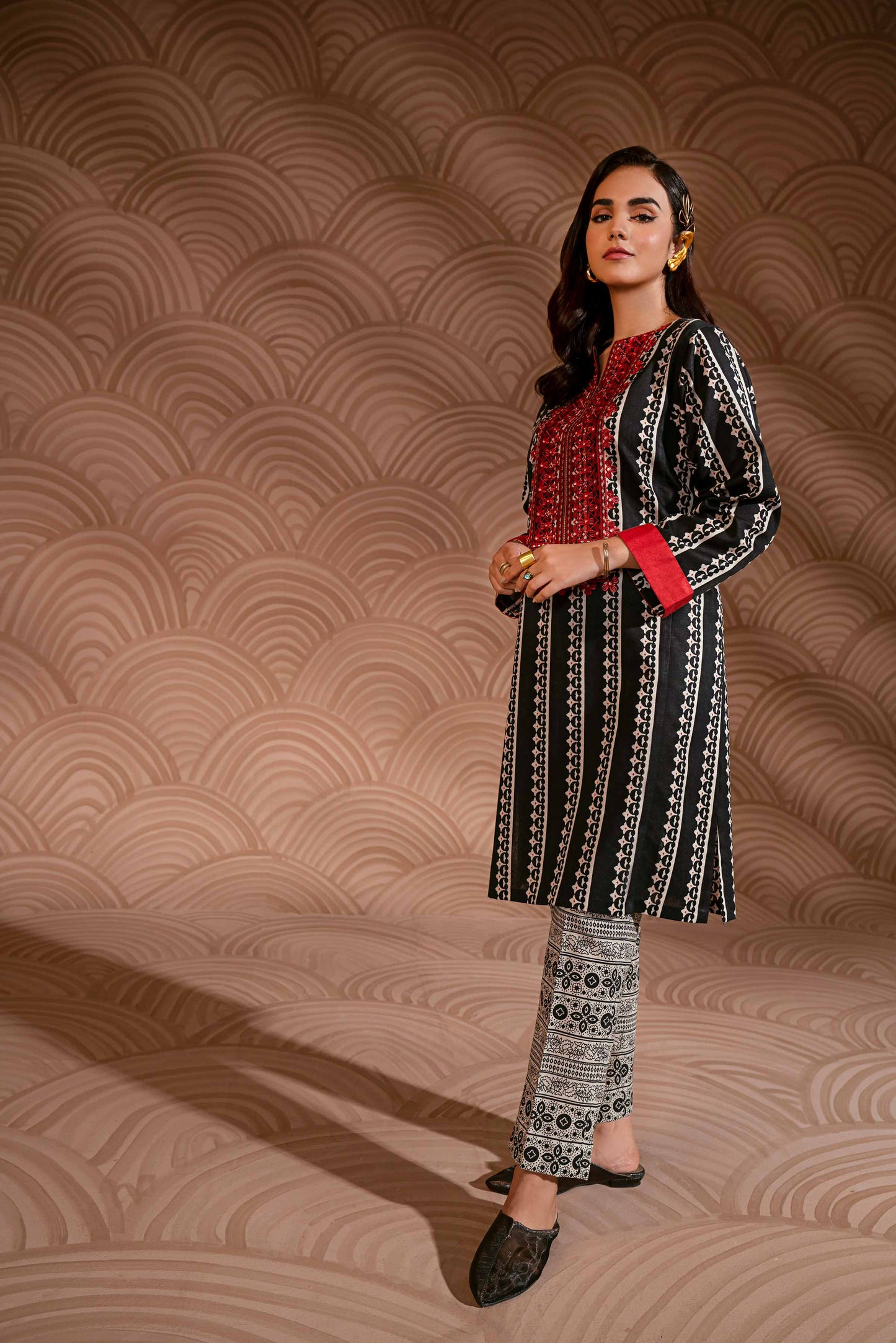 Nishat Linen - 2 Piece - Printed Embroidered Suit - PW23-227