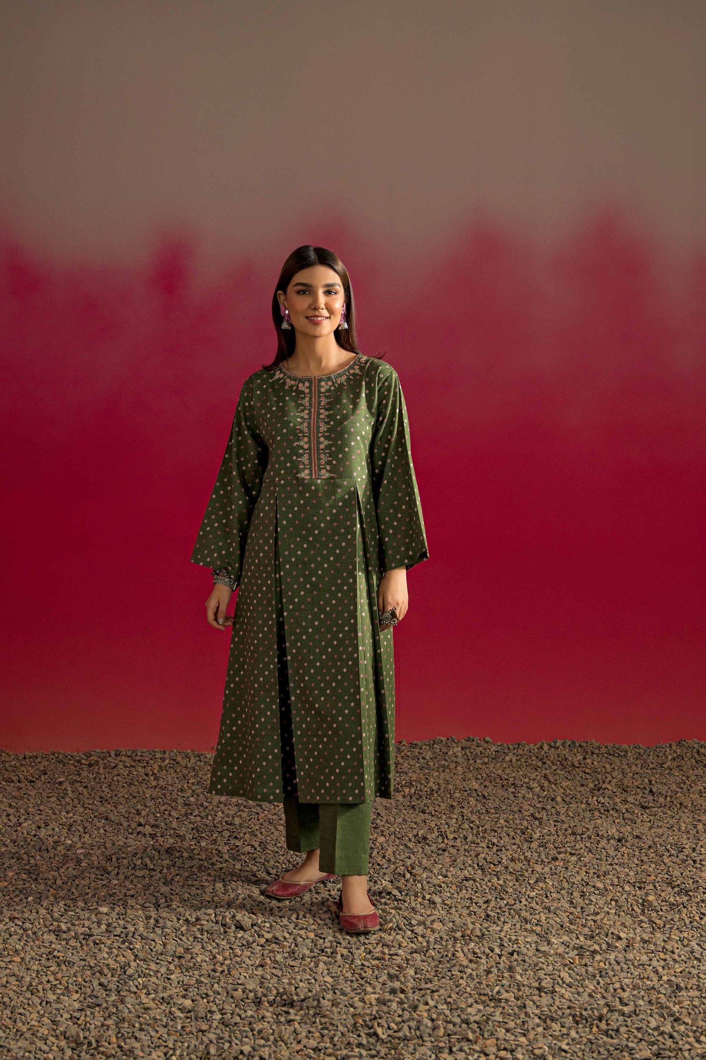 Nishat Linen - 2 Piece - Printed Embroidered Suit - PW23-229