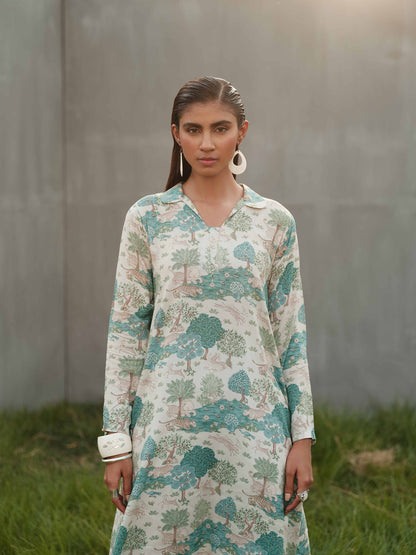 Nishat Linen - Printed Shirt - PW23-230