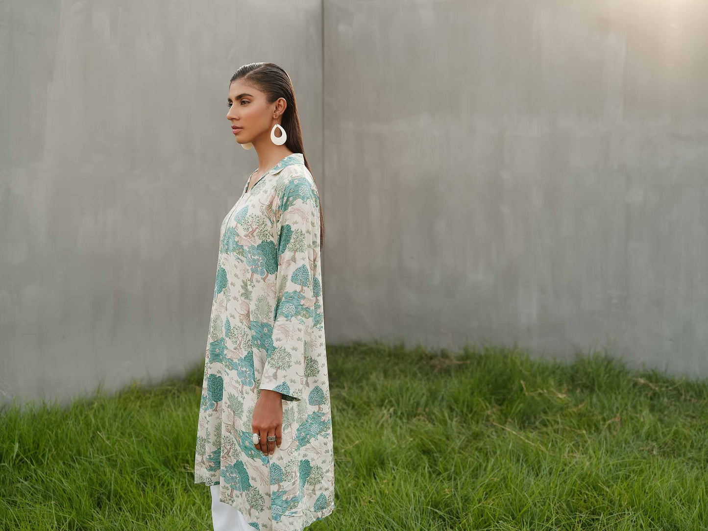 Nishat Linen - Printed Shirt - PW23-230