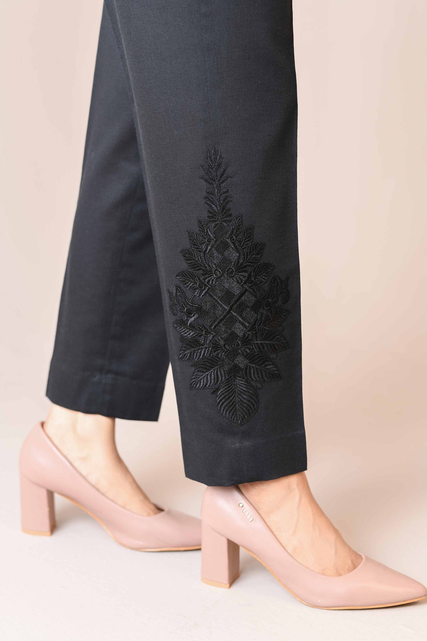 Nishat Linen - Embroidered Trousers - PW23-234