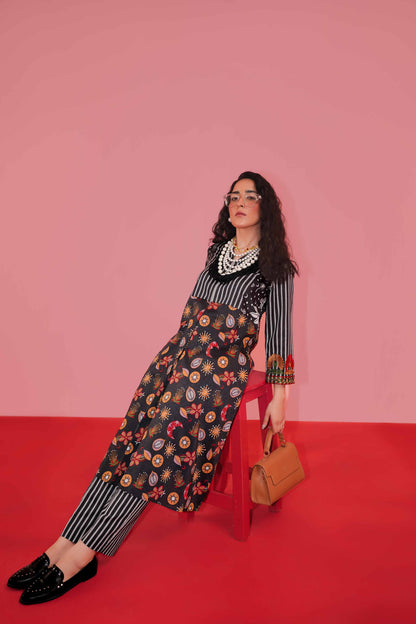 Nishat Linen - 2 Piece - Printed Embroidered Suit - PW23-238